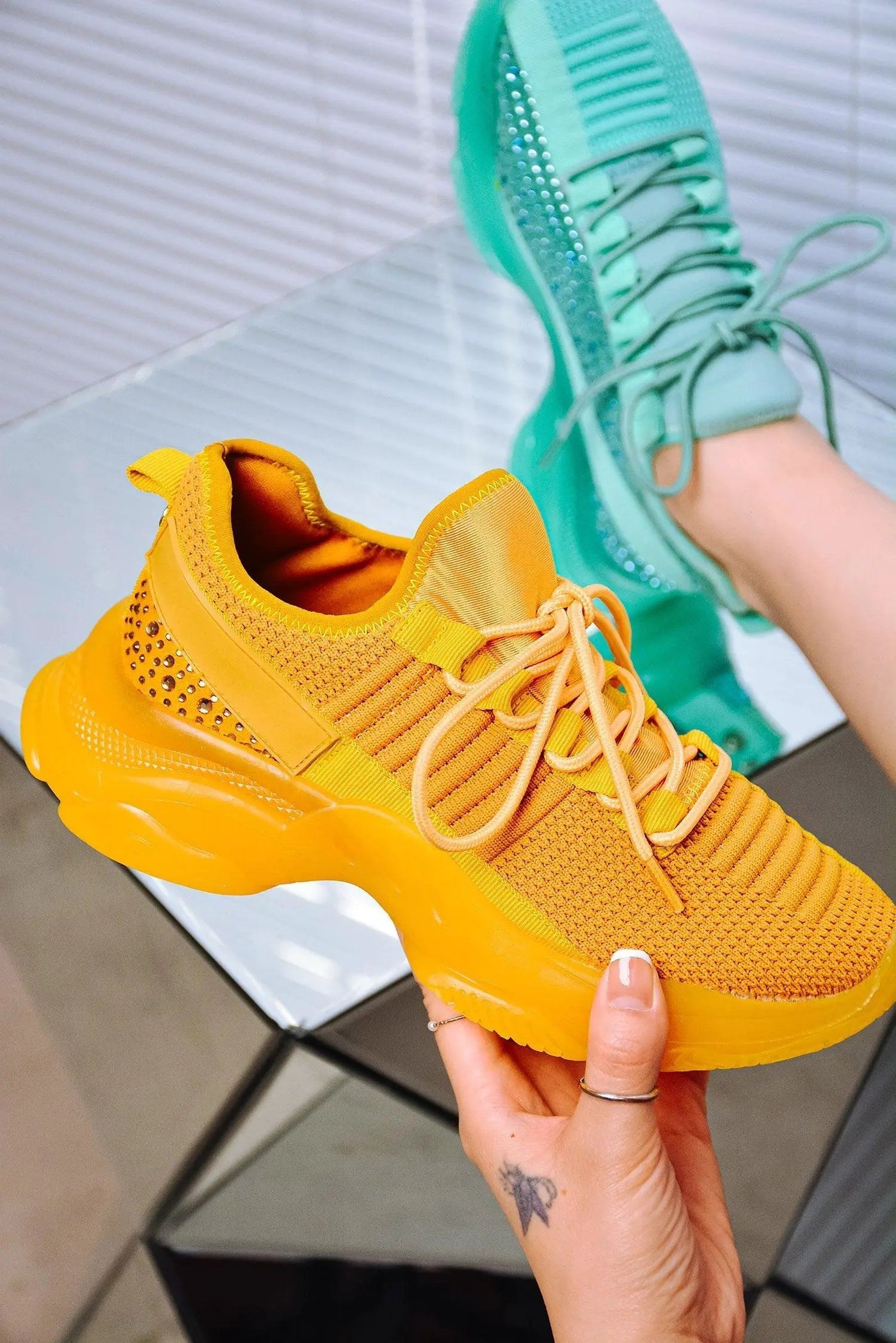 Orange Crystal Knit Runner