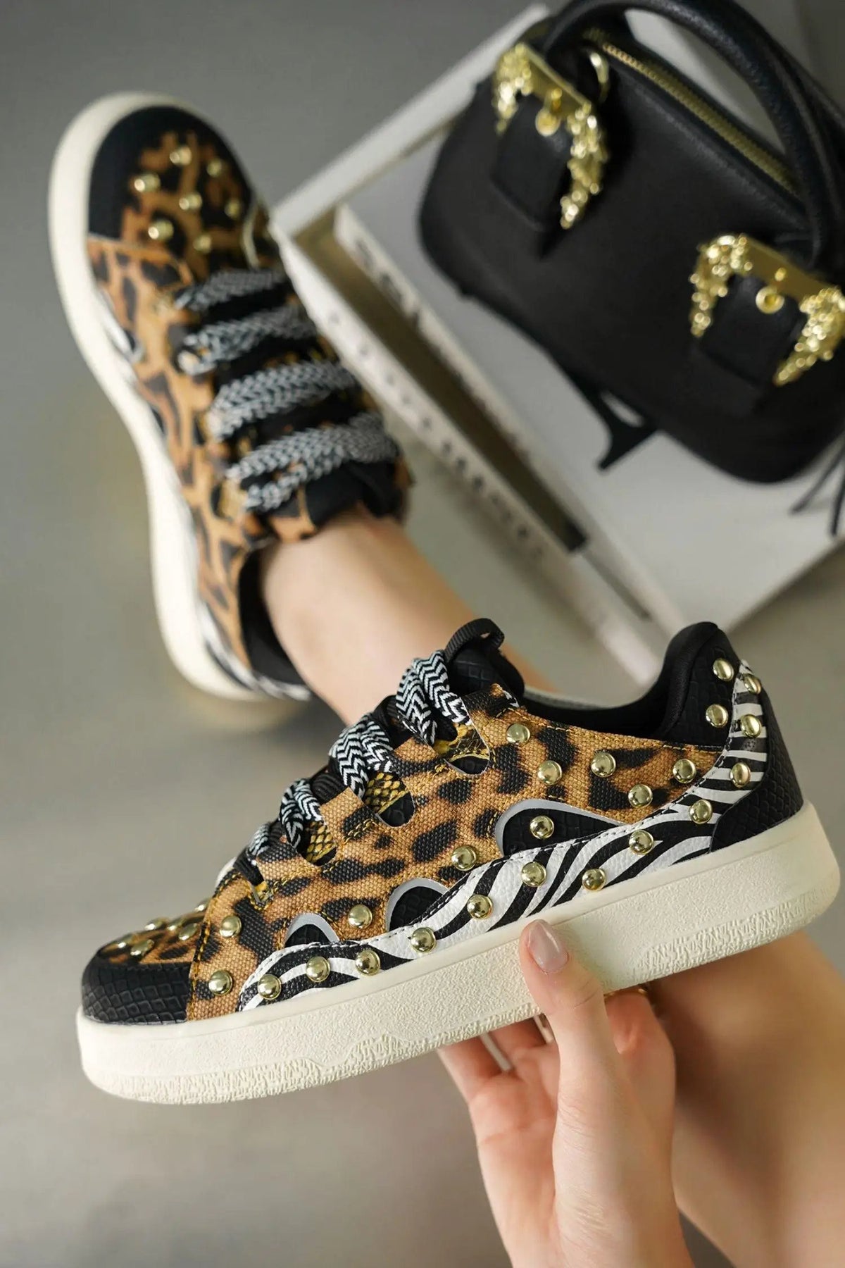 Leopard Zebra Court Sneaker