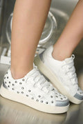 White Stud Court Sneaker
